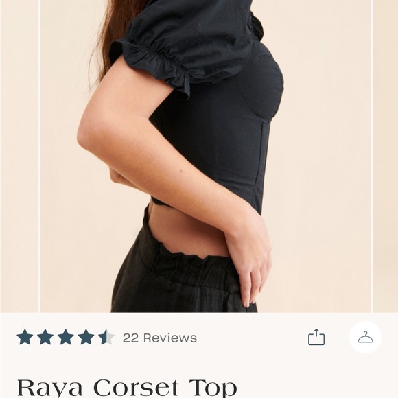 ASTR The Label Black Corset Top - Picture 1 of 5